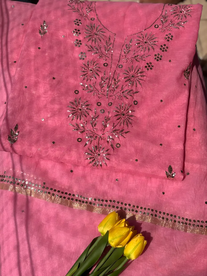 Ruhi — Cotton Silk · Hand Embroidery