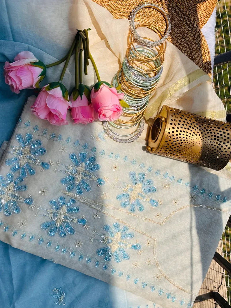 Yasmin — Cotton Silk · Hand Embroidery