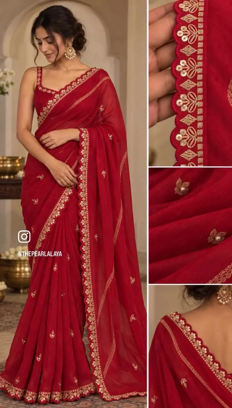 The Pearl Alaya hand-embroidered piece